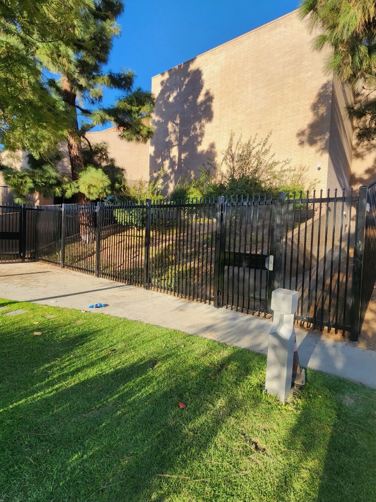 Black iron fence project