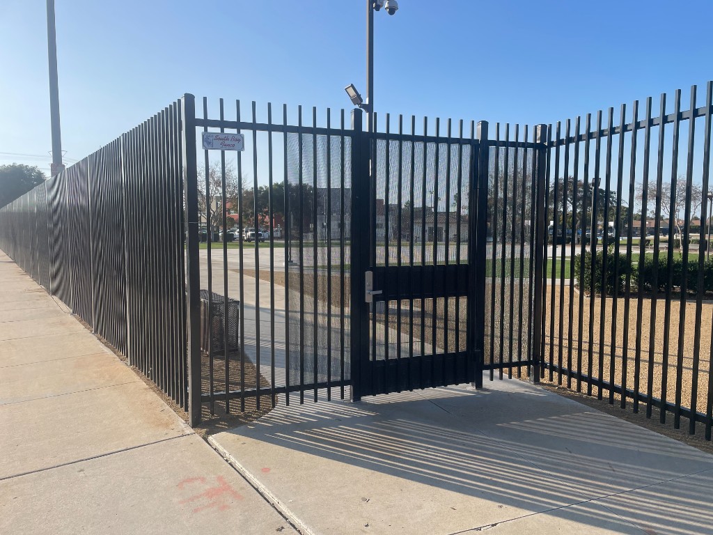 Commercial iron pedestrian gate