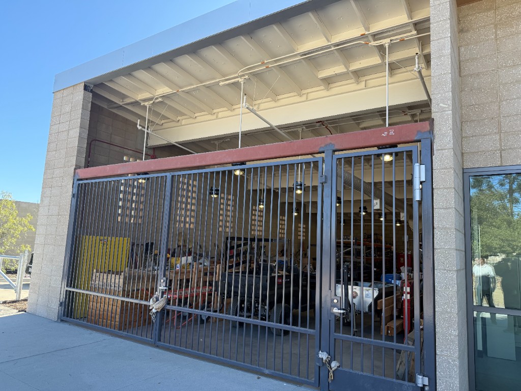Commercial iron shop gate
