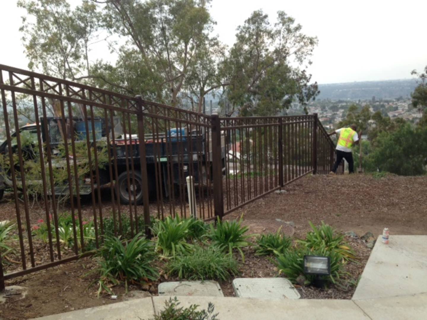 Custom iron fence
