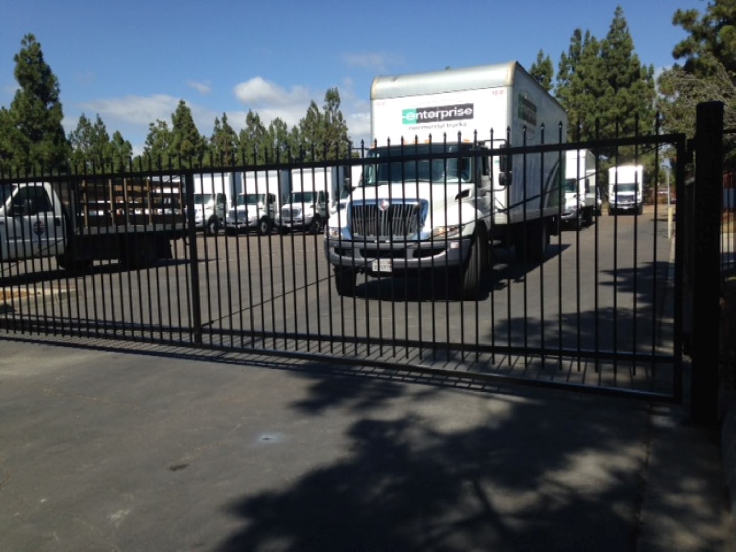 Custom iron swing gate