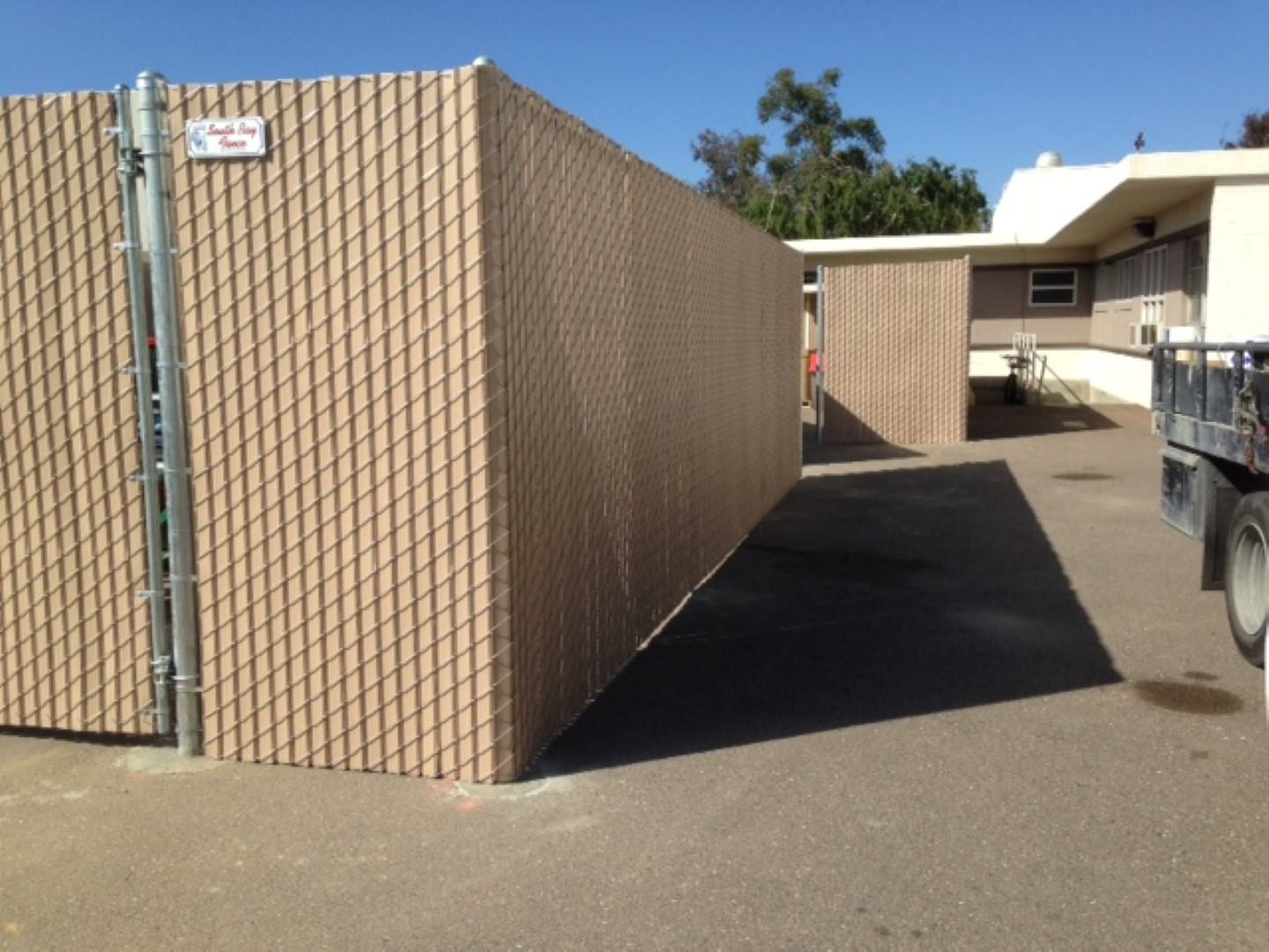 Privacy chain link fence