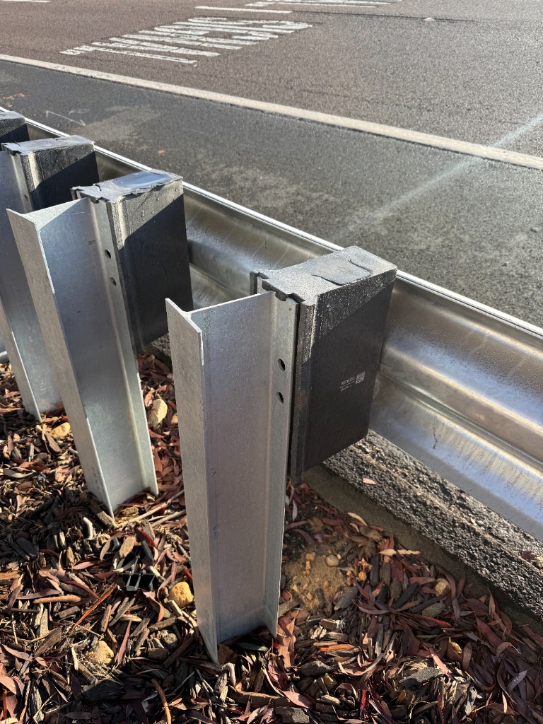Guard rail post detail