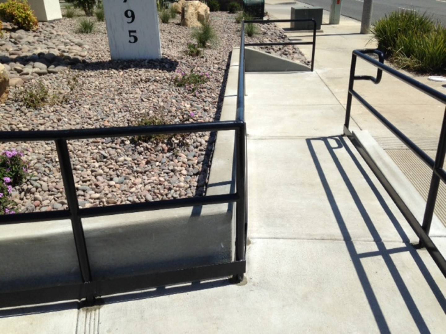Commercial iron handrail