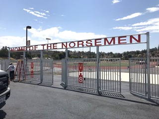 Custom iron school fence