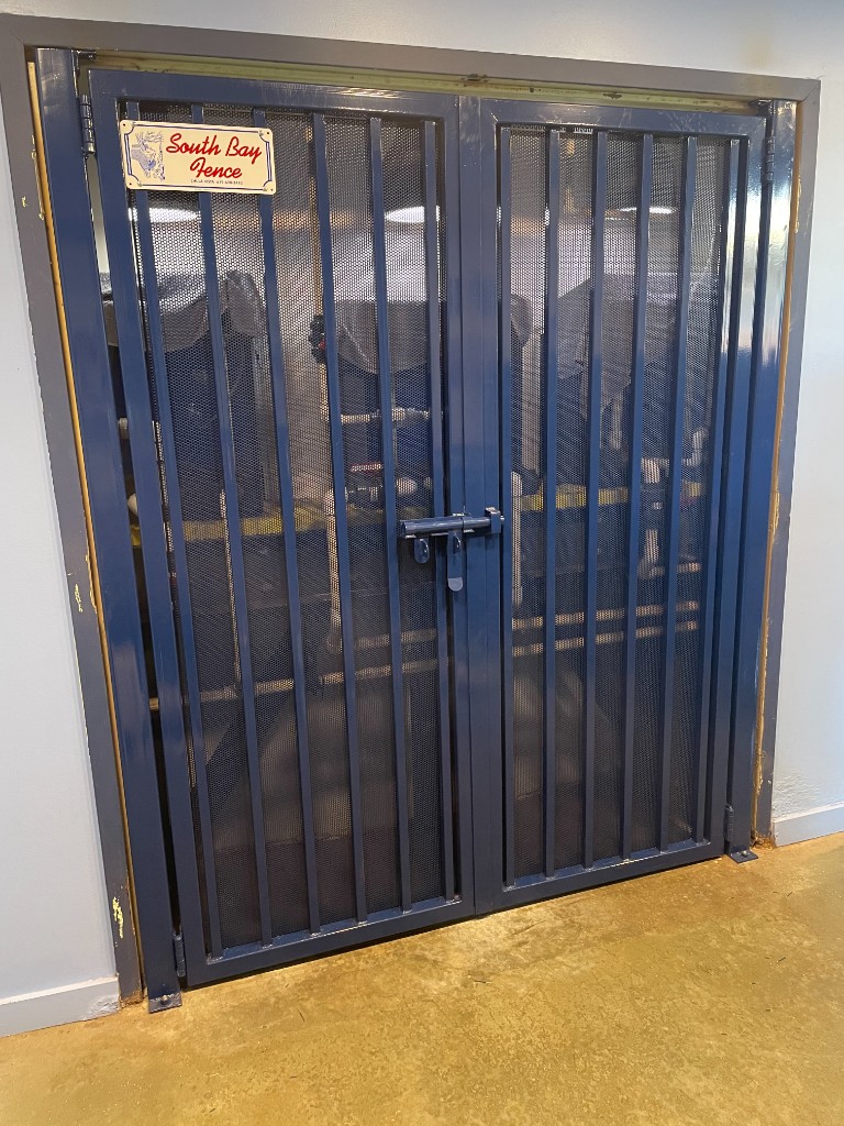 Custom iron security door for school project