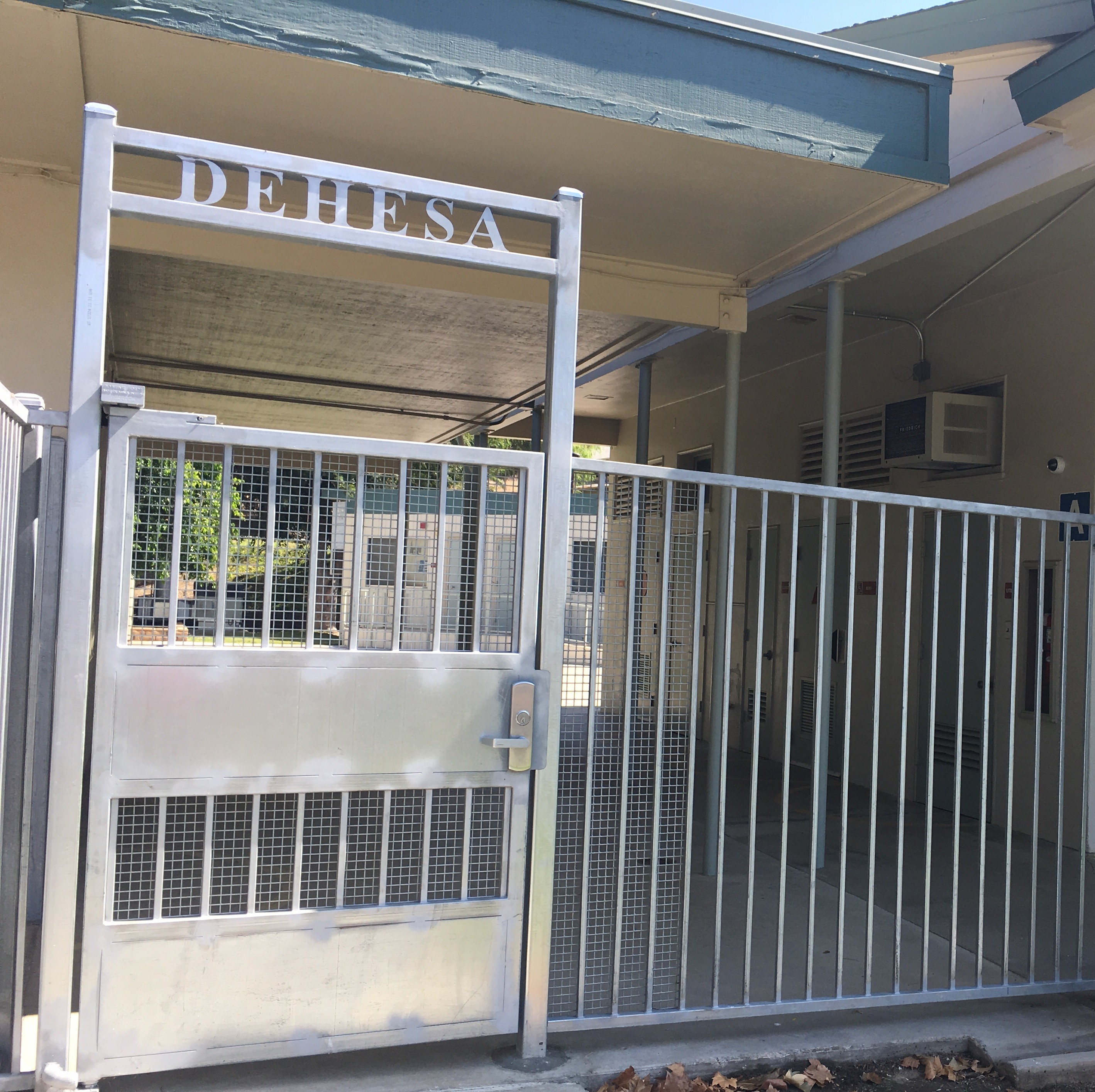 Dehesa school iron security gate and fence