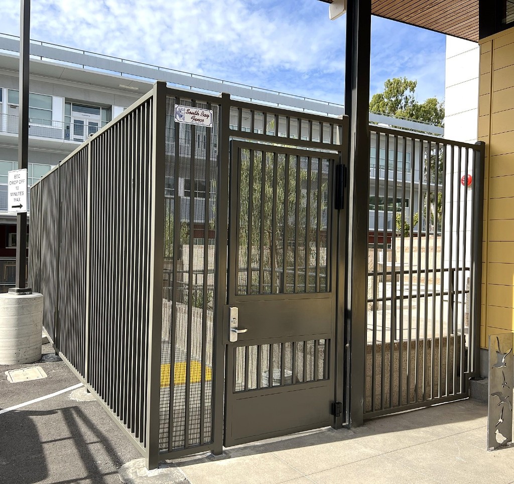 Security iron gate and fence