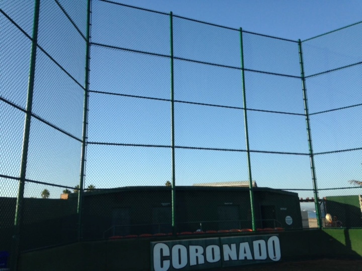 Baseball field backstop fence