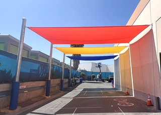 Custom shade cover installation