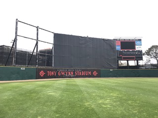 Tony Gwynn Stadium shade cloth installation